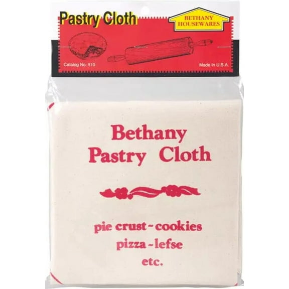 Bethany Housewares Bethany Pastry Cloth 19" Cotton Shrinkwrapped, 1 Pack, Tan