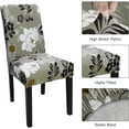 thumbnail image 4 of Dining Room Chair Covers Set of 6, Stretch Printed Parsons Chair Slipcovers Spandex Removable Washable Kitchen Chair Protector Cover for Dining Room, Hotel, Ceremony(Flowers), 4 of 6