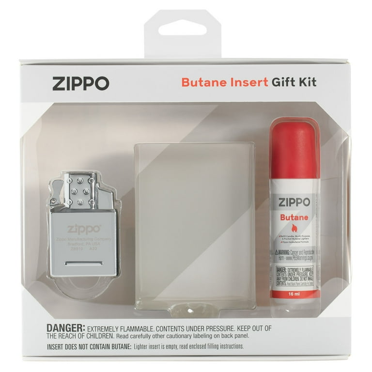 Zippo Butane Insert Gift Set, Double Torch, with 16ml can of