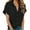 Black, variant on WRKEKC Summer Blouses for Women, Summer T-Shirts for Women, Women's Solid Color V-Neck Loose Blouse Long Sleeve Casual Work Tunic with Pocket