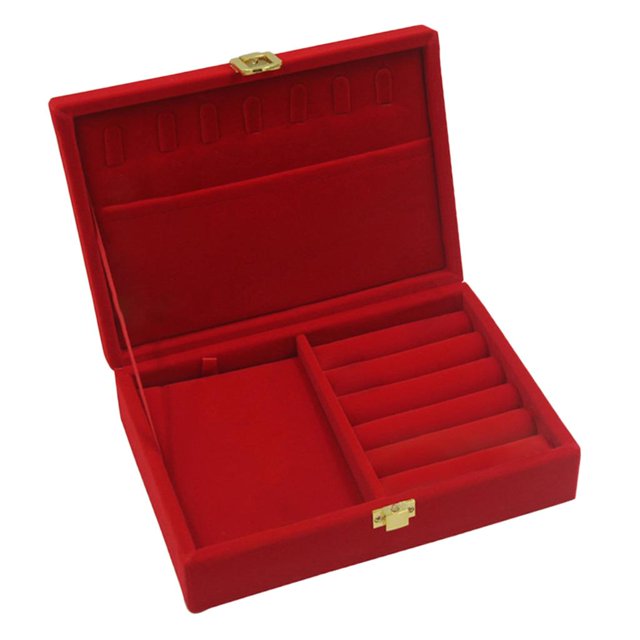 Esquirla Fashion Chinese Velvet Jewelry Box Case with Lid Jewelry Storage Show Box Type 2