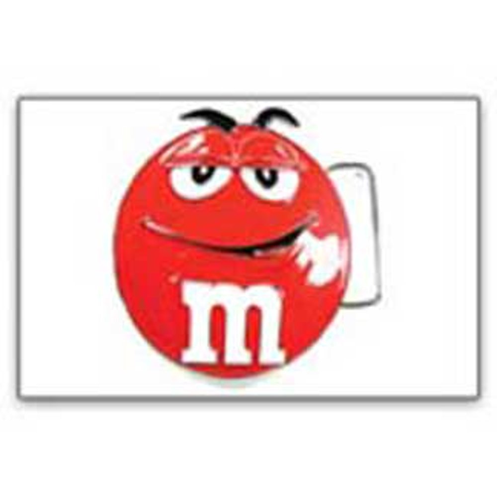 M&M'S Belt Buckle M&Ms New Chocolates Red Metal Enamel Logo