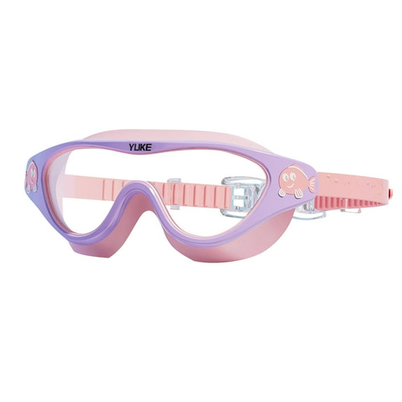 ZACPNCV Kids Swim Goggles No Leaking Non Fog Swimming Goggles for Kids Boys Girls with Nose Clip Earplugs Pink 3-13 Years