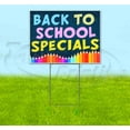 thumbnail image 1 of Back To School Specials (18"" X 24"") Yard Sign, Includes Metal Step Stake, 1 of 4