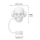 thumbnail image 3 of Vaso de silicona de grado alimenticio con tapa de popote y calavera de 10 mm, ideal para Halloween, con popote flexible, a prueba de fugas, portátil, plegable, base antideslizante, ideal, 3 of 9