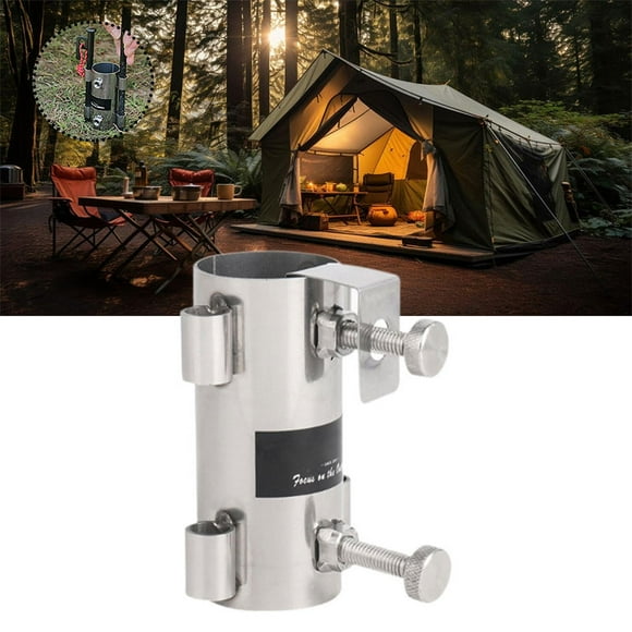 Soporte de poste de tienda Tubo fijo Tubo fijo portátil REJUNTABLE AJUSTABLE USO VERSÁTICO Accesorio de soporte para festivales de pesca de barbacoa