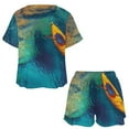 thumbnail image 3 of Colorful Kayaks Glide Across The Lake 2 Pack Women’s Pajama Set Print Sleepwear And Shorts Y2k Loungewear Sets S-5XL, 3 of 7