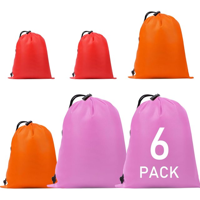 Upgrade Waterproof Drawstring Bag Sack Nylon Bag Ditty Bag for Gym Traveling, Hiking, Yoga, Shopping