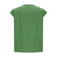 thumbnail image 5 of Jjayotai Womens Cotton Linen Vest, Casual Button Down Sleeveless V Neck Short Tops with Pockets, Tank Top for Women, Women's Summer Outfits Green^ M, 5 of 6