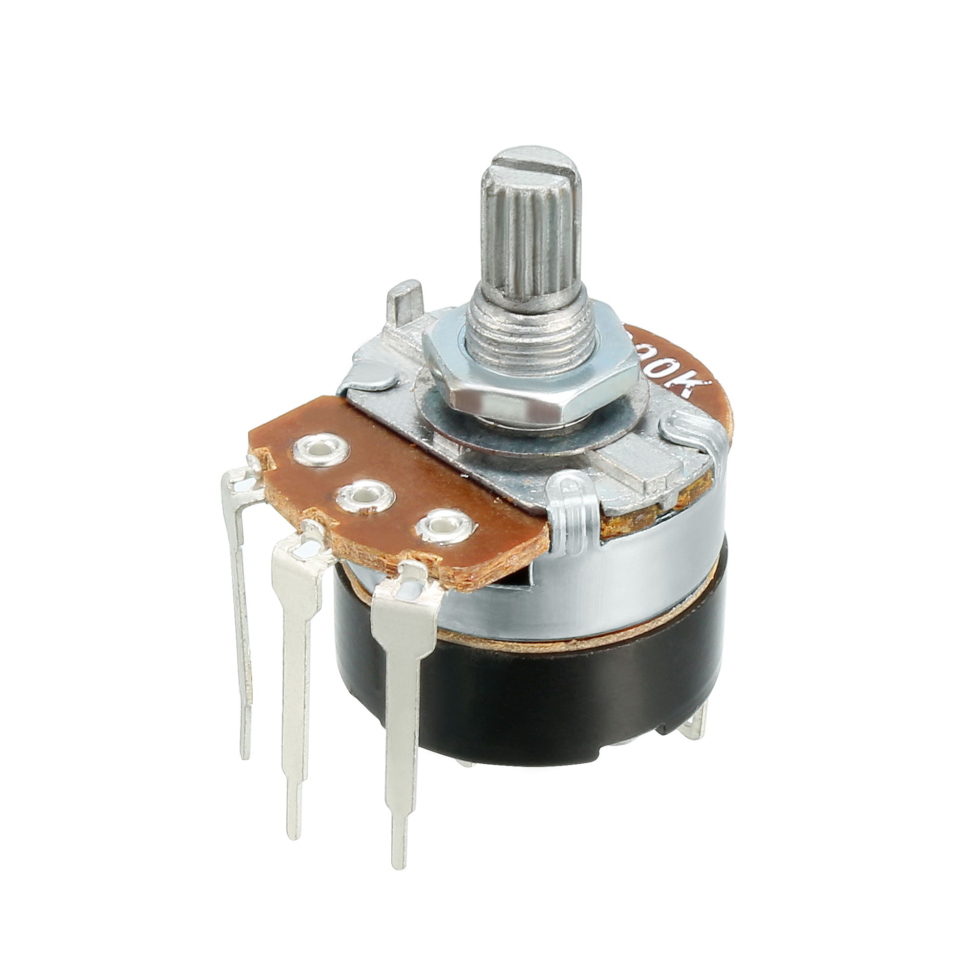 uxcell WH118 10K Ohm Variable Resistors Single Turn Rotary Carbon Film Potentiometer w Knobs 