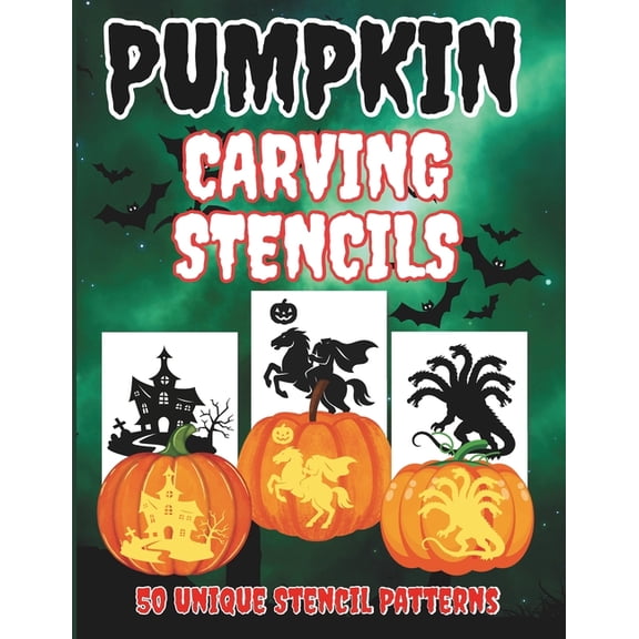 Pumpkin Carving Stencils Pumpkin Carving Stencils: 50 Witches Stencil Patterns to Create Scary, Funny, and Creative Jack-O'-Lanterns with Cr, Book 5, (Paperback)
