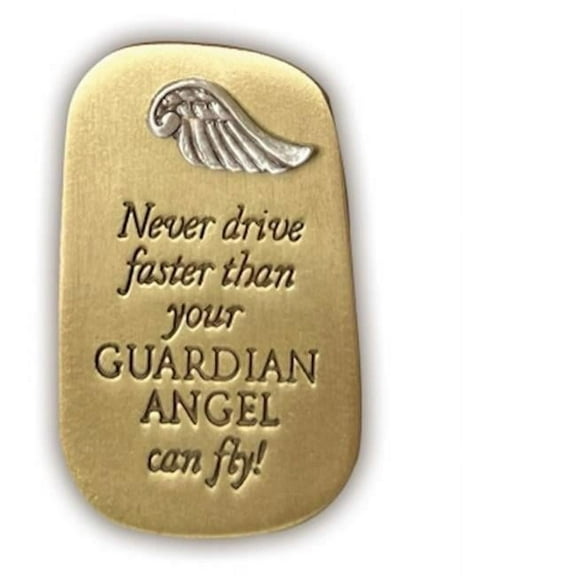 CA Gift 402639 Never Drive Faster Than Your Guardian Angel Can Fly Visor Clip