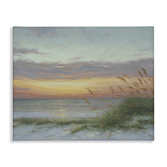 Stupell Industries Coastal Coastal Beach Summer Sunset Canvas Art, 40 x 30, by Martin Figlinski