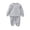 Grey, variant on Girls Casual Two Piece Outfits Set Pullover Sweatshirt Children Fall Suit