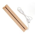 thumbnail image 1 of Solid Wood Rectangle LED Lights Display Bases, Low Power Consumption, USB Interface, for Displaying Crystal, Glass, Acrylic, 1 of 7