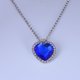 thumbnail image 4 of Sonducket Collar de aleación para mujer, colgante de diamantes de imitación en forma de corazón bonito, colgante galvanizado para banquete de Ropa, zapatos y accesorios Miscelánea Azul, 4 of 6