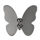 thumbnail image 1 of Gancho decorativo con forma de mariposa, de latón, resistente y minimalista, para guardar ropa. Gris, 1 of 8
