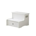 thumbnail image 2 of Kings Brand Furniture Lylia Kids Step Stool - Two Step Stools for Bathroom, Kitchen and Bedside Support (White), 2 of 4