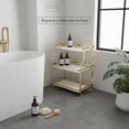 thumbnail image 4 of Estante de Almacenamiento Esquinero para Baño, Repisa de Pared con 3 Niveles, Organizador de Hierro Dorado, Estantería Montable en Pared de Gran Capacidad para Baño, Cocina, Dormitorio, 4 of 4