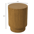 thumbnail image 5 of LeisureMod Modern Side Table Round Fiberstone Top Accent End Table for Home, Outdoor Patio, Living Room Sofa, Weather-Resistant, Eden Series in Brown, 5 of 15