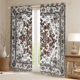 thumbnail image 2 of Manfei Aztec Damask Adult Black Out Curtains, Tribal Hippie Mandala Flower Curtains Pack of 2 (42x63 Each), Retro Southwestern Bedroom Curtains, Curtains and Drapes Decor, 2 of 6