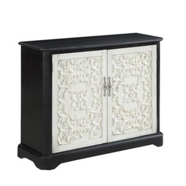 47 In Black Accent Cabinet With Two Fl Styled Doors White Com 47 In Black Accent Cabinet With Two, Small Black Accent Cabinet With Doors