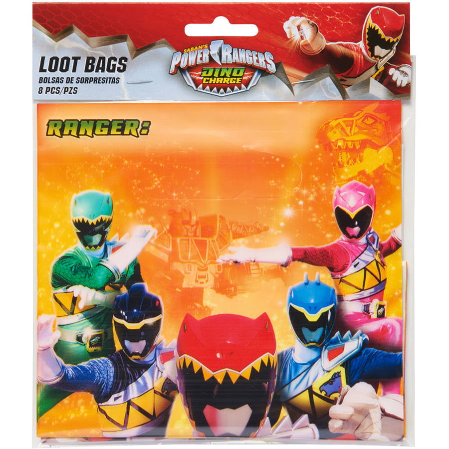 New Power Ranger Party Loot Goody Treat Bags 8 count 