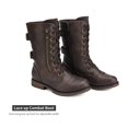 thumbnail image 4 of Bota DREAM PAIRS TERRAN Militar de Media Caña con Cordones Marrón 8.5, 4 of 7