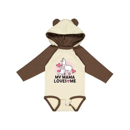 

Inktastic My Mama Loves Me Llama Gift Baby Girl Long Sleeve Bodysuit