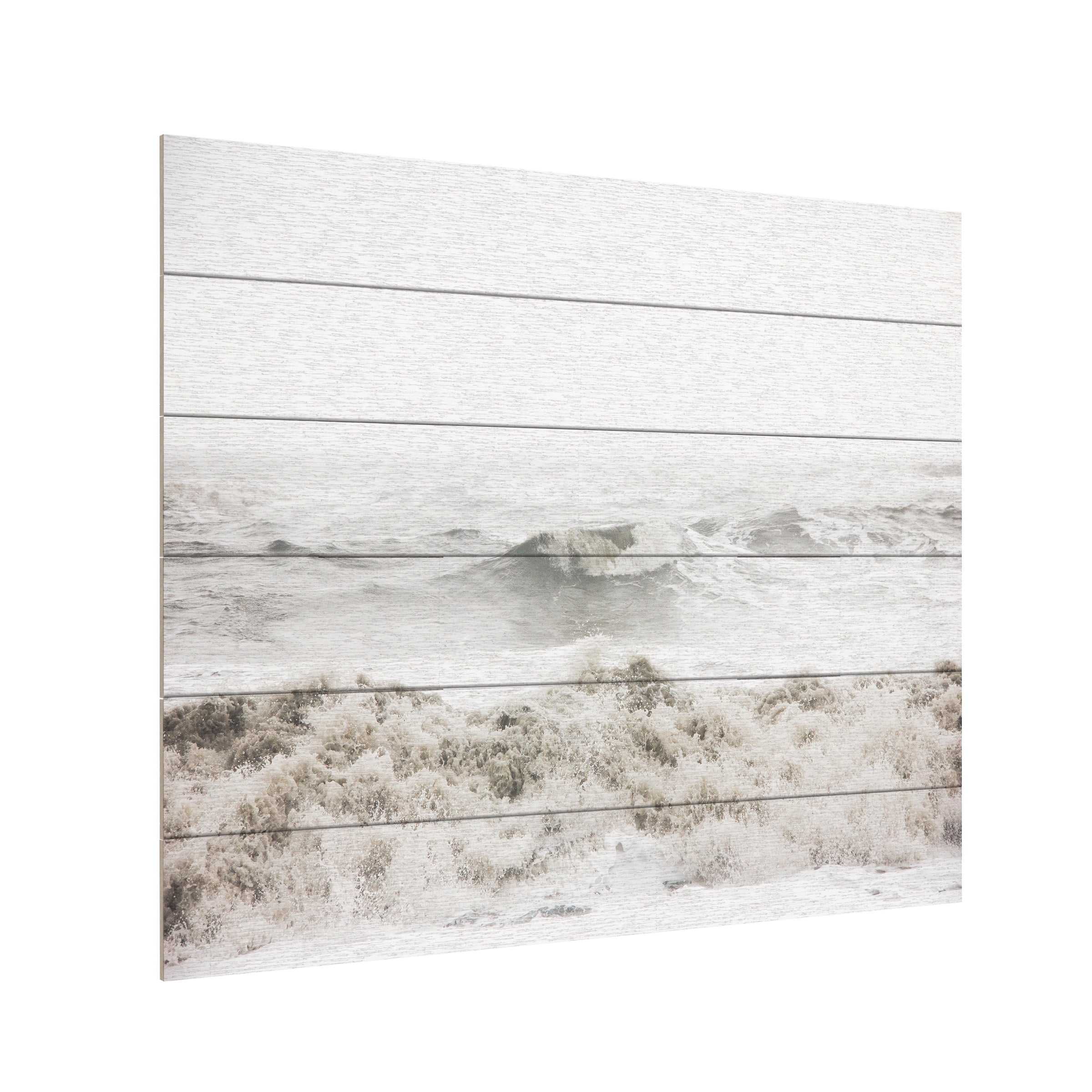 Design Fabrikken 'Breaking Waves Fabrikken' Wood Slat Art 18x22