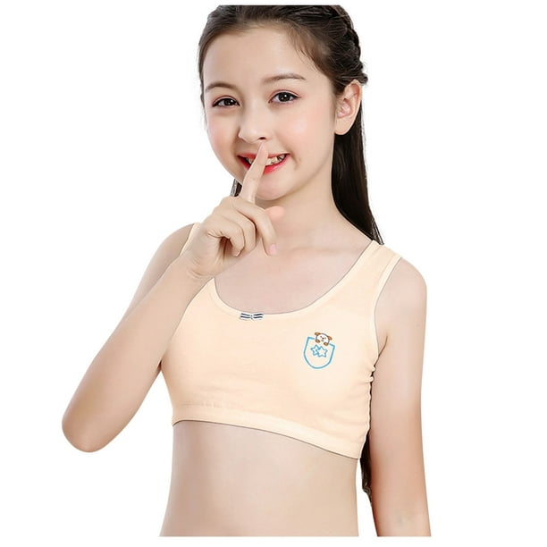 PUIYRBS Kids Girls Underwear Bra Vest Children Underclothes Sport