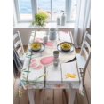 thumbnail image 3 of Easter Rectangle Tablecloth, Spring Bunny Feet Eggs Floral Herb Wooden Plank Waterproof & StainResistant Tablecloth, Washable Oil-proof Table Cover for Dining/Party/Wedding/Camping/Buffet 60x84 In, 3 of 9