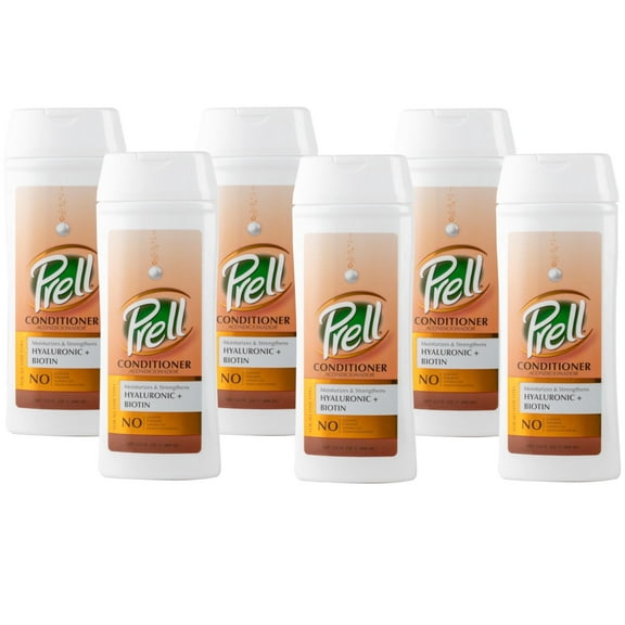 Prell Hyaluronic   Biotin Moisturizes & Strengthens Conditioner for All Hair Types 13.5 fl.oz - 6 Pack