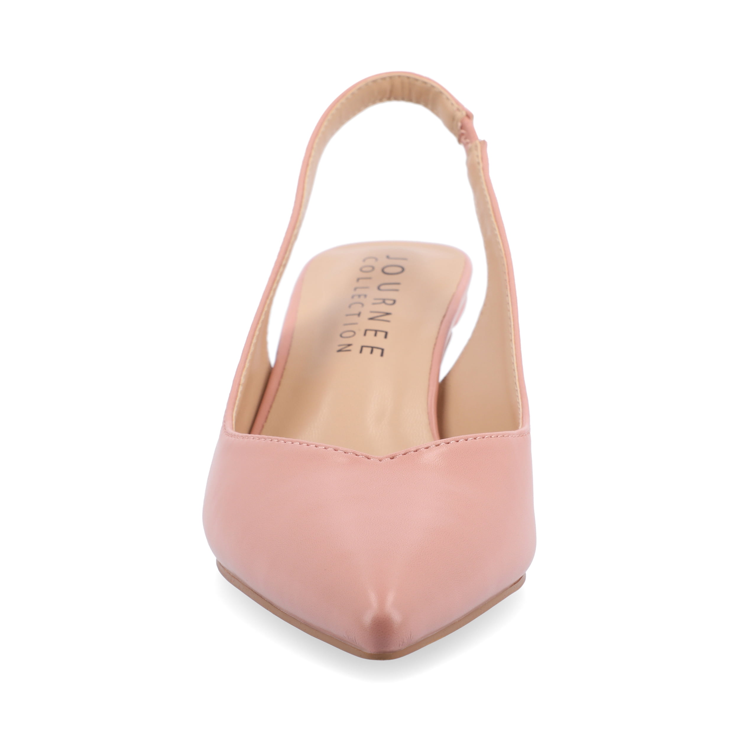 Journee Womens Mikoa Kitten Heel Sling Back Pointed Toe Pumps, Widths Available