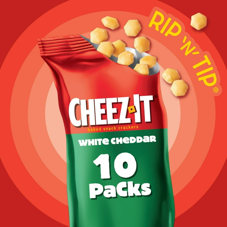 Cheez-It Gripz White Cheddar Baked Snack Crackers, Mini Crackers