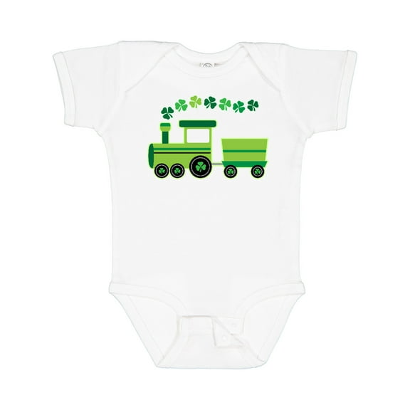 Inktastic St Patricks Irish Shamrock Train Boys or Girls Baby Bodysuit
