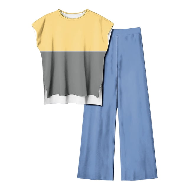 Ensemble Décontracté pour Femmes : Haut Sans Manches et Pantalon