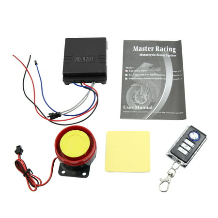 Unique BargainsWaterproof Motorcycle Anti-theft Security Alarm System w Remote Engine