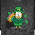thumbnail image 3 of Garfield Rainbow Shamrocks - Men's Crew Neck Fleece Pullover, 3 of 5