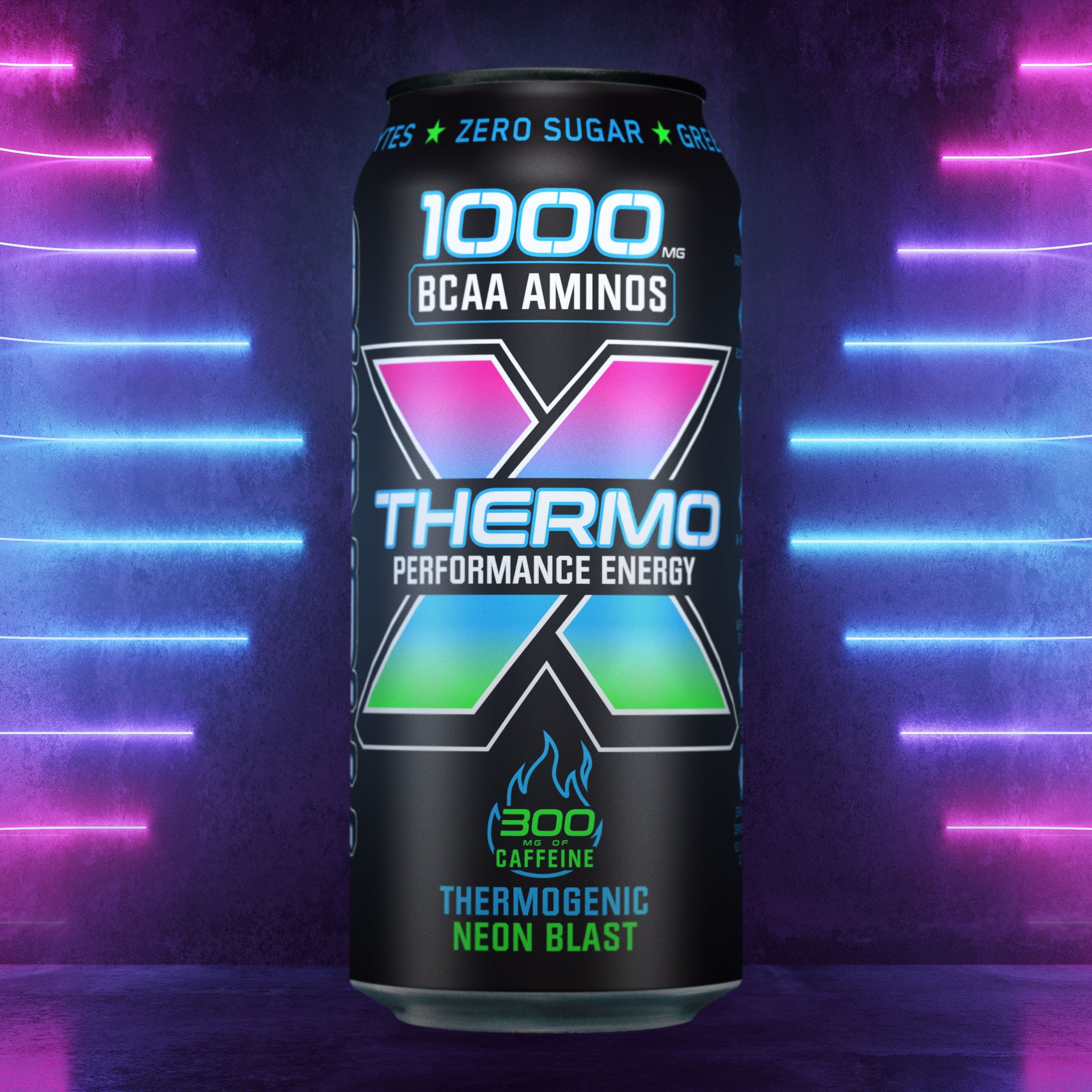 (24 Cans) Rockstar Thermo Neon Blast Energy Drink, 16 fl oz