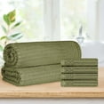thumbnail image 2 of Superior Ribbed Cotton 6-Piece Sage Bath Sheet/ Hand Towel Set, 2 of 7