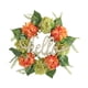 thumbnail image 2 of Corona artificial para puerta de entrada con letrero de "Hola", decorativa, creativa y reutilizable. Verde naranja, 2 of 9