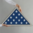 thumbnail image 4 of Americanflat 5x9.5 Picture Frame Large Flag Display Case Fits Folded Burial Flags Silhouette Box - Driftwood, 4 of 7