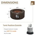 thumbnail image 6 of VENTOPYR 28" Outdoor Propane Fire Pit Table,40000 BTU Stainless Heater w/ Lava Rocks & Cover, Brown, 6 of 6