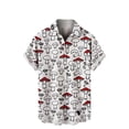 thumbnail image 2 of Camisas de manga corta con botones para hombres y mujeres Camisas hawaianas con estampado de hongos Camisas casuales con flores Camisas hawaianas, 2 of 4