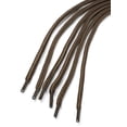 thumbnail image 3 of INSPIRE CHIC Unisex Round Rope Dual Colored Striped 1/5 Thick Boot Shoelace 70cm / 27.55" Light Brown Coffee, 3 of 4