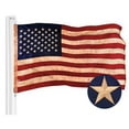 thumbnail image 6 of G128 Combo Pack: American USA Tea-Stained Flag 3x5 Ft & Bennington 76 Tea-Stained Flag 3x5 Ft | Both ToughWeave Pro Series Embroidered 420D Polyester, Embroidered Design, Brass Grommets, 6 of 9