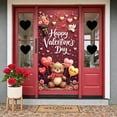 thumbnail image 3 of Heart-shaped Valentine's Day Banner Rose Decor Love Display Red Pink Theme Gold Sparkle Heart Backdrop for Valentine's Day Party Romantic Date Anniversary Celebration, 3 of 9