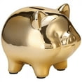 thumbnail image 6 of Ceramic Gold Pig Piggy Bank Cute Coin Piggy Bank Furnishings Lucky Pig Decoration,Gold Pig, 6 of 8