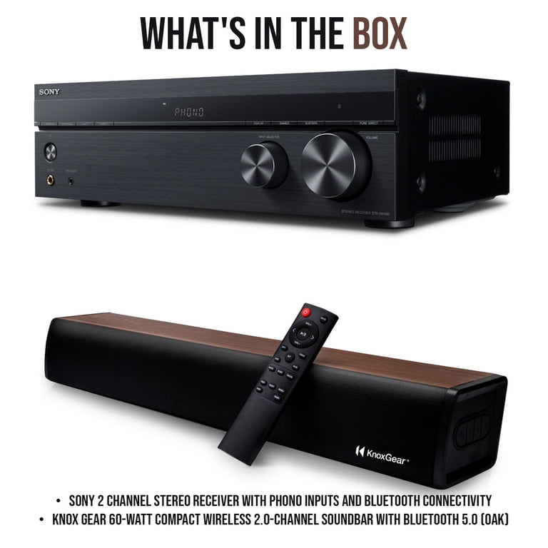 SONYサウンドバー ブラック セット Sony 2 Channel Stereo Receiver with Phono Inputs and Bluetooth